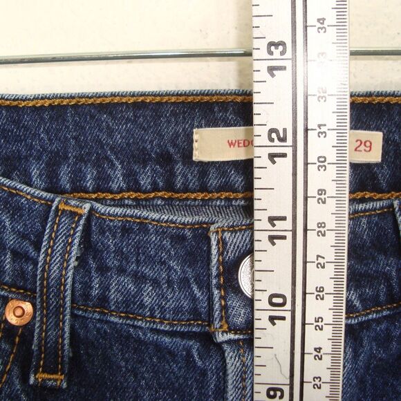 LEVI'S Premium Wedgie Big E Bootcut Button Fly Blue Denim Jeans - Picture 6 of 14